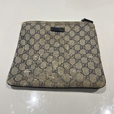 Men’s Gucci GG Supreme Monogram Small Flat Messenger Bag navy blue 