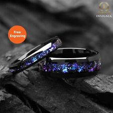 The Orion – Matching His and Hers Galaxy Tungsten Wedding Ring Set for Couples