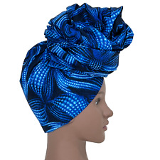 African Print Head Wrap Women Scarf African 100% Cotton Turban Head Wrap 21"x71"
