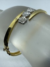 VINTAGE HANDMADE Solid 18K Two