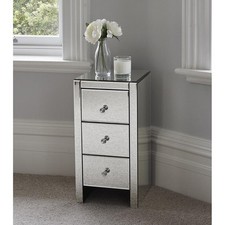 Mirrored Nightstand Crystal