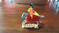 Timpo Jousting Knight On Horseback With Matching Eagle Crest 1970s