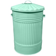 Galvanised Metal Bin Rubbish