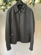 TED BAKER Harrington Jacket Mens TB 3 UK M Redpath Grey Wool Blend Zip Up Coat