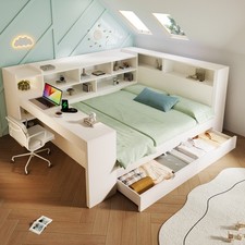 Double Daybed With Bookcase &