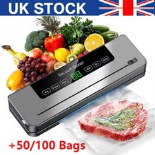 Vacuum Food Sealer Automatic Manual Sealer Dry Wet Pack Machine with 50/100 Bags