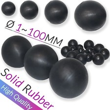 Black Round Solid Rubber Ball
