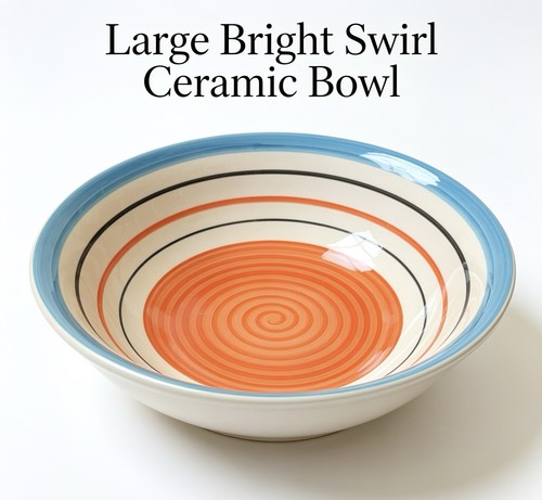 Large bright swirl ceramic - large,