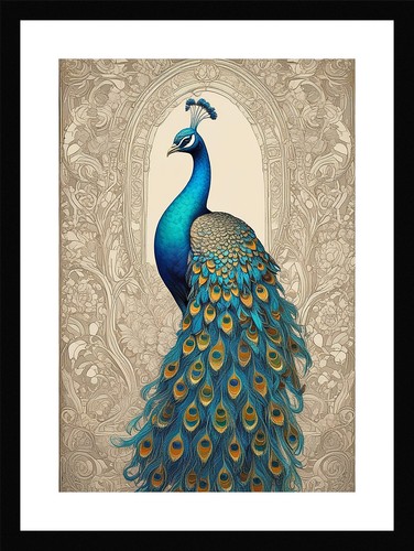 Sophisticated peacock framed - sophisticated,