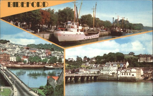 Colourmaster bideford postcard - bideford,