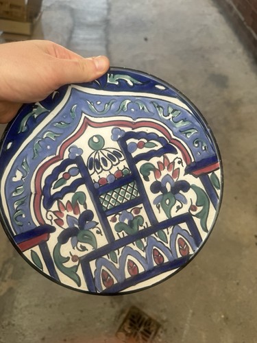 Moroccan style ceramic plate - ceramic,