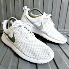 Nike Roshe One BR White Metallic Platinum Size UK 7 Running Trainers 724850-100
