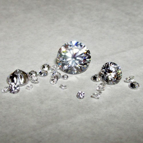 White clear round - clear, brilliant