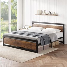 King Bed Frame w/Wood
