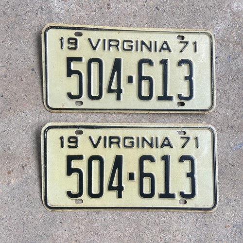 1971 virginia license plate - virginia,
