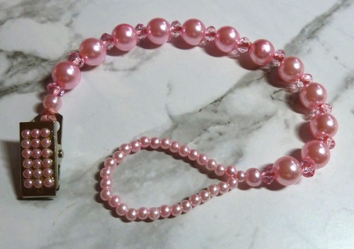 Classic pink pearl diamante - pink,