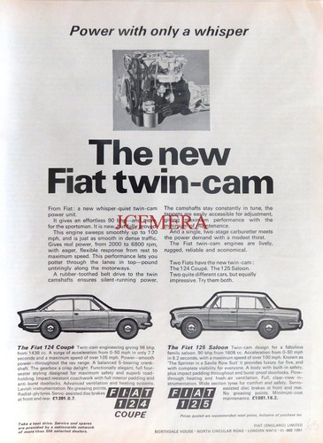 Fiat 124 coupe 125 saloon - fiat,