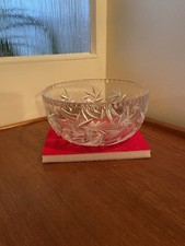 VINTAGE STAR CUT GLASS FRUIT BOWL 