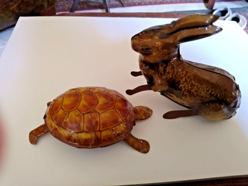 Vintage tin toys hare - hare, and