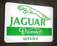 JAGUAR DAIMLER ILLUMINATED LED LIGHT BOX WALL SIGN GARAGE VINTAGE CLASSIC