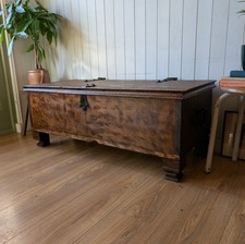 Antique Oak Trunk