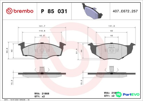 Brembo disc brake pad - brembo,