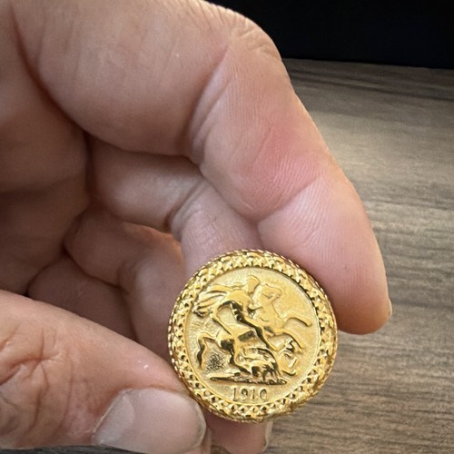 9ct yellow gold filled - coin, st