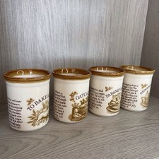 Biltons Mugs Cups x4 Cooking Recipe Baking Oatcakes Hedgehog Parsnip Hare Coffee