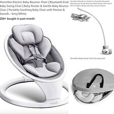 Munchkin Bluetooth Baby Swing Chair and Rocking Seat with Baby Bloom and case