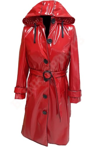Women shiny pvc hooded - shiny,