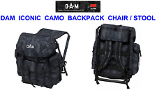 NEW DAM ICONIC CAMO BACKPACK STOOL RUCKSACK FISHING SHOOTING HUNTING CHAIR