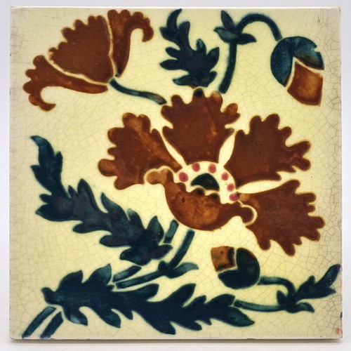 Antique fireplace tile - tile, the