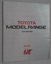 Toyota Brochure 1985:MR2,Celica Supra,Space Cruiser,Land Cruiser,Corolla "TWENTY