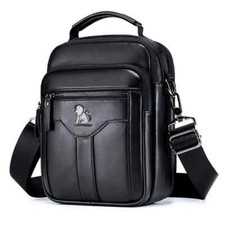 Men's crossbody bag, fashionable leather bag, trendy retro men's shoulder bag