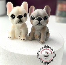 Handmade Cute Dog , French Bulldog Puppy Edible Birthday  Cake Topper Decoration