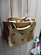 Women's DITTO Beige Handbag, Removable Shoulder Strap, Double Handles, Button...