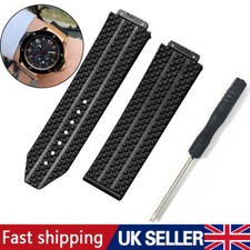 24mm Silicone Rubber Watch Strap Band Fits For Hublot Big Bang Tires Style NEW