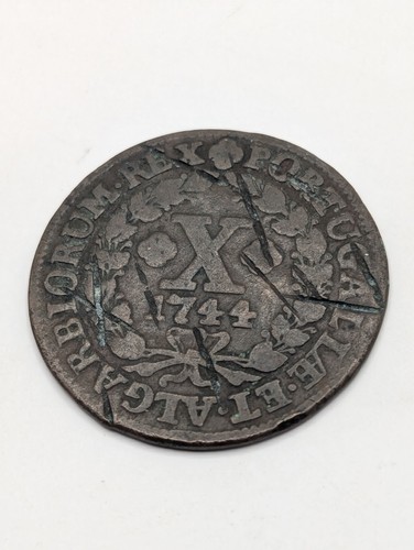 1744 portugal rare reis - 10,