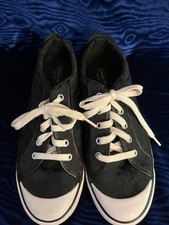 *Women's Coach Barrett Signature denim black sneakers. Size 11B Great condition.
