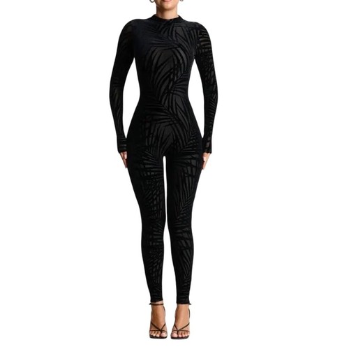 Black sheer mesh burnout - black,