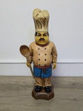 Vintage Chef Display Statue Cook Kitchen Restaurant Butchers Shop Retro