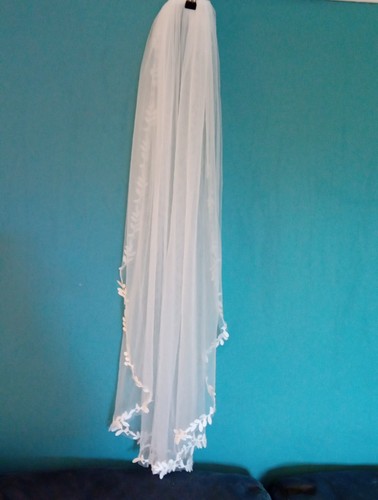 Ivory wedding veil single - , tier