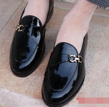 Men Black Patent Leather