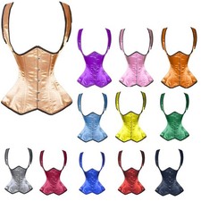 Steel Boned Waist Satin Underbust Heavy Duty Double Training body shaper Corset.
