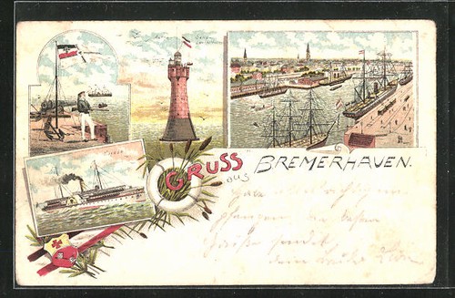 Lithograph bremerhaven - lithograph,