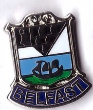 belfast  lapel badge northern