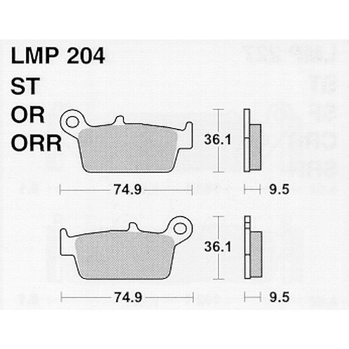 Athena lmp204 brake pads - brake, for