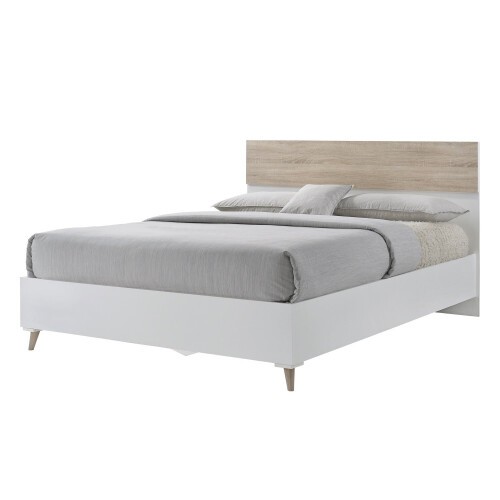Stockholm white oak double bed - white-oak,
