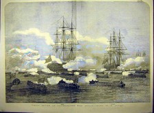 Original Old Antique Print