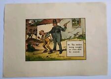 The Rules Of Cricket - Striker being Caught. Antique Cartoon Print, Chas Crombie